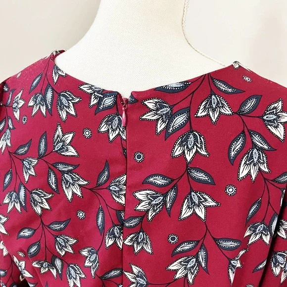 Nanette Lepore Red Floral Shift Dress - Picture 4 of 8